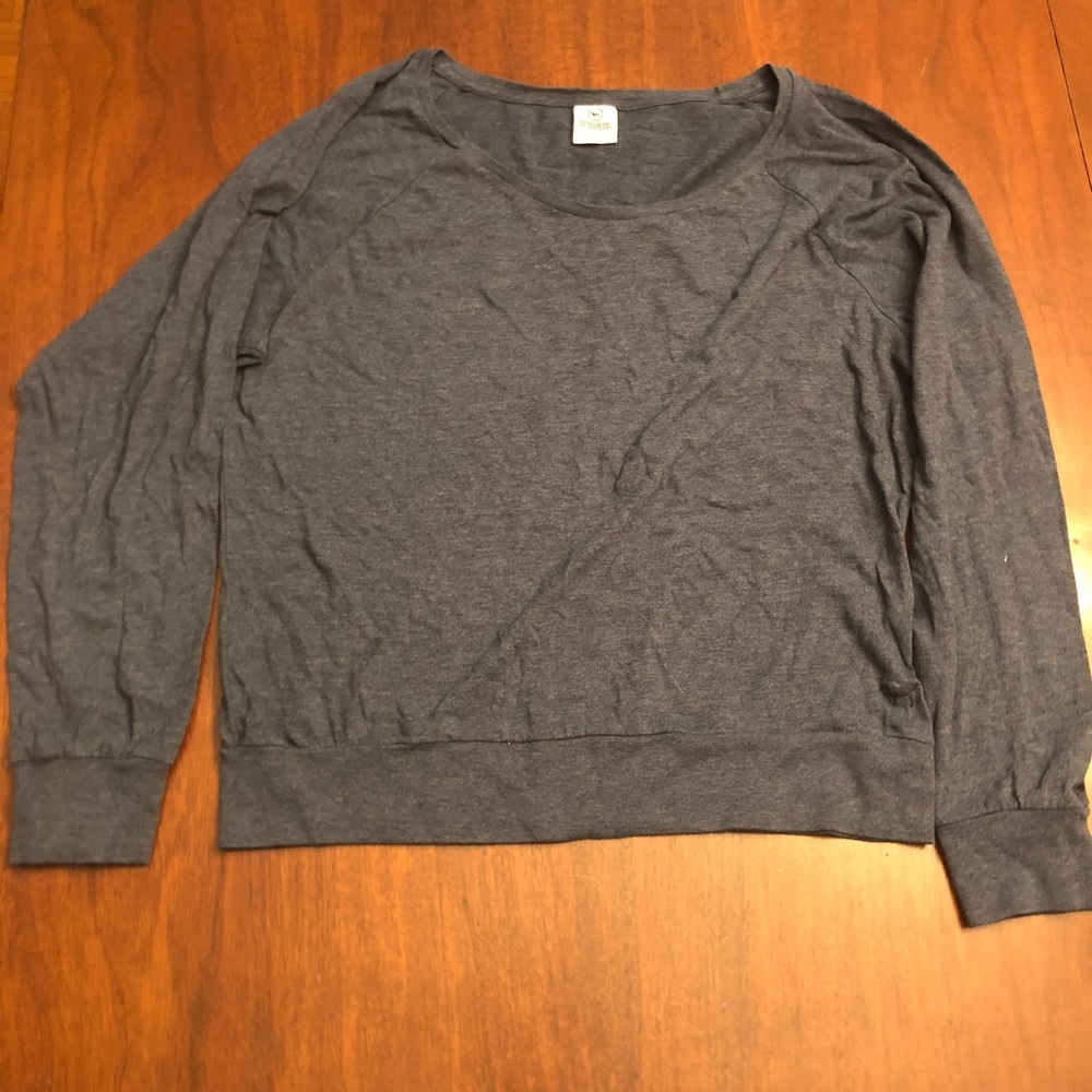 Blue PINK slouchy long tee - size large